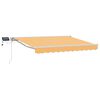 vidaXL Cadre de store manuel avec LEDs Sable 4,5 &times; 3 m