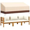 vidaXL Housse de banc 3 places beige 204x86x48/73 cm oxford 600D