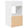 vidaXL Tables de chevet avec tiroir 2 pcs blanc 35x34x66,5 cm