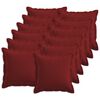 vidaXL Coussin avec oreiller HOUTEN 12 pi&egrave;ces Bordeaux Lin synth&eacute;tique