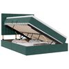vidaXL Lit avec rangement et matelas Vert fonc&eacute; 140 x 190 cm Velours