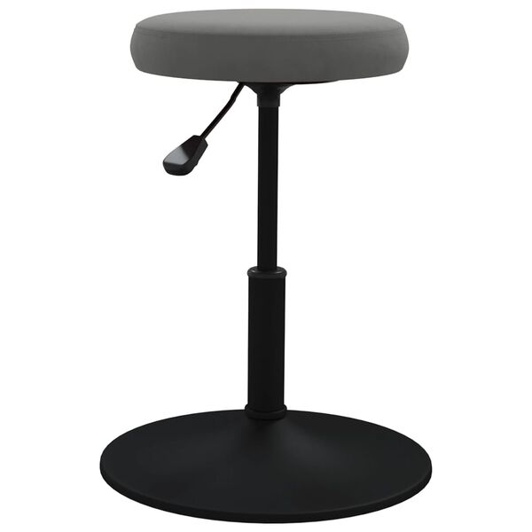 vidaXL Tabouret de massage Velours Gris fonc&eacute;