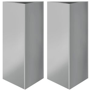 vidaXL Jardini&egrave;res 2 pcs triangulaire 40x34,5x75 cm acier galvanis&eacute;