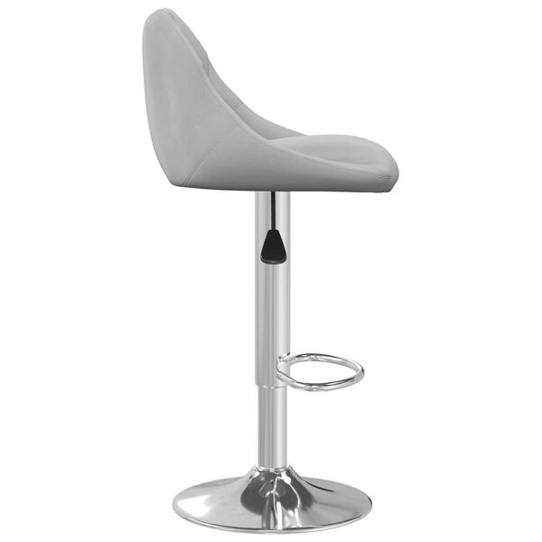 vidaXL Tabouret de bar Gris clair Velours