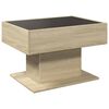 vidaXL Table basse avec LED ch&ecirc;ne sonoma 70x50x45 cm bois d'ing&eacute;nierie