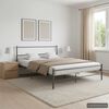 vidaXL Cadre de lit sans matelas gris m&eacute;tal 140x200 cm