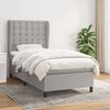 vidaXL Sommier &agrave; lattes de lit avec matelas Gris clair 100x200cm Tissu
