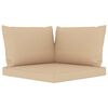 vidaXL Salon de jardin 10 pcs avec coussins beige