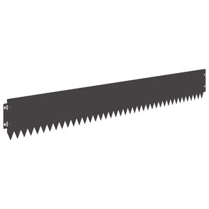 vidaXL Bordure de Pelouse 20 pc 103 x 15 cm Acier Noir
