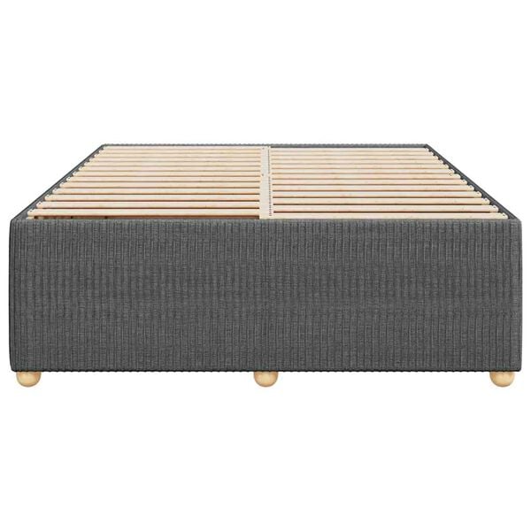 vidaXL Cadre de lit sans matelas gris fonc&eacute; 140x200 cm tissu