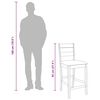vidaXL Tabourets de bar avec coussins 2pcs naturel bois massif d'hévéa