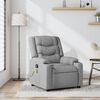 vidaXL Fauteuil de massage inclinable Gris clair Tissu