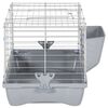 vidaXL Cage pour petits animaux gris 58x32x31 cm PP et métal