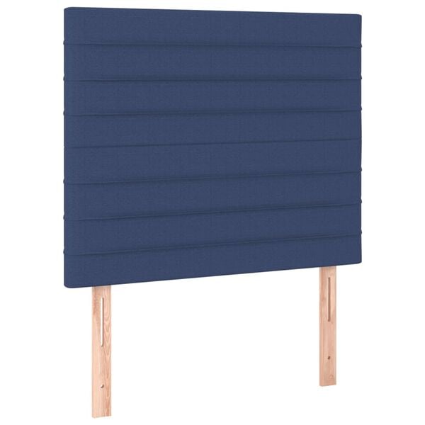 vidaXL T&ecirc;te de lit Bleu 100x5x118/128 cm Tissu