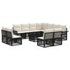 vidaXL Ensemble de canap&eacute; de jardin 12 pcs Noir polyrotin