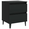 vidaXL Table de chevet noir 40x35x50 cm bois d'ing&eacute;nierie