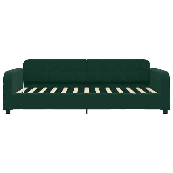 vidaXL Lit de jour avec matelas vert fonc&eacute; 100x200 cm velours