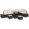 vidaXL Ensemble de canap&eacute; de jardin 9 pc 8-Nombre de places Noir