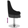 vidaXL Chaise pivotante de salle &agrave; manger Noir Tissu