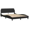 vidaXL Lit avec matelas Hvar noir 140x190 cm similicuir