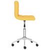 vidaXL Chaises pivotantes &agrave; manger lot de 2 jaune moutarde tissu