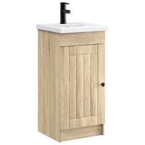 vidaXL Meuble de salle de bain avec &eacute;vier Ch&ecirc;ne Sonoma
