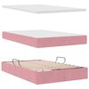 vidaXL Lit avec rangement et matelas Rose 120 x 190 cm Velours