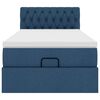 VidaXL Cadre de lit ottoman avec matelas bleu 80x200 cm tissu