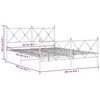 vidaXL Cadre de lit m&eacute;tal sans matelas avec pied de lit noir 160x200cm
