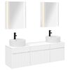 vidaXL Ensemble d'armoire de salle de bain 5 pcs Blanc