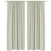 vidaXL Rideau occultant 2 pcs &agrave; double couche 140x245 cm Couleur cr&egrave;me