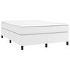 vidaXL Sommier &agrave; lattes de lit avec matelas Blanc 140x200cm Similicuir