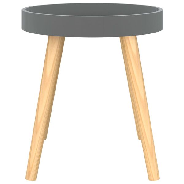 vidaXL Table d'appoint Gris 38x38x40 cm Bois ingénierie et pin massif