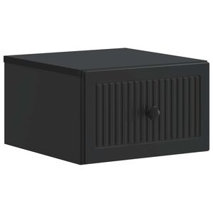 vidaXL Cabinet de chevet mural avec tiroir Noir 33 x 34,5 x 20 cm