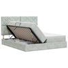 vidaXL Lit de Rangement avec stockage Gris clair 180 x 200 cm Velours