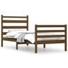 vidaXL Cadre de lit Bois de pin massif 100x200 cm marron miel