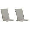 vidaXL Coussins de Chaise &agrave; Dossier Haut en 2 Pi&egrave;ces GEMERT 2 pcs Gris