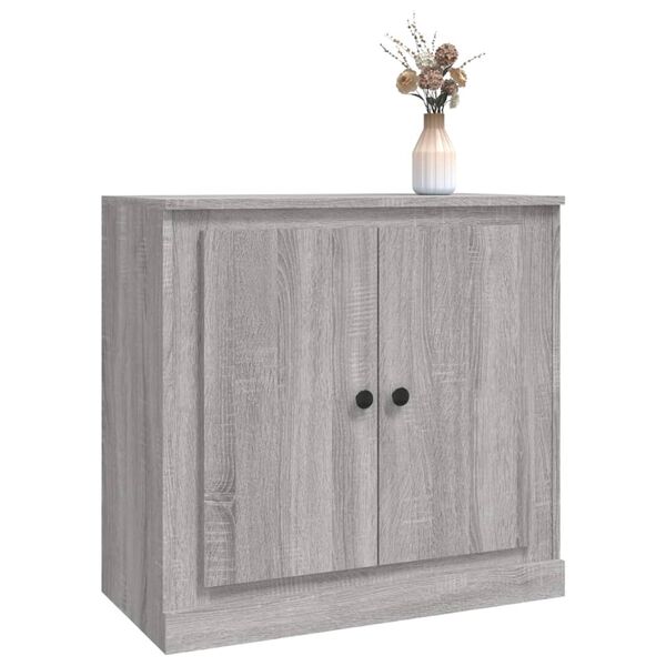 vidaXL Buffet sonoma gris 70x35,5x67,5 cm bois d'ing&eacute;nierie