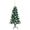 vidaXL Arbre de Noël artificiel d'angle Vert 120 cm PVC et métal