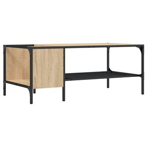 vidaXL Table basse support ch&ecirc;ne sonoma 100x51x40cm bois d'ing&eacute;nierie