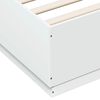 vidaXL Cadre de lit avec LED sans matelas blanc 120x200 cm