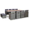 vidaXL Salon de jardin 13 pcs R&eacute;sine tress&eacute;e bois d'acacia Anthracite