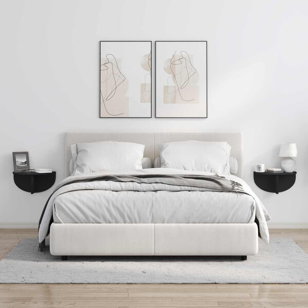 vidaXL &Eacute;tag&egrave;re Murale Noir 38 x 19 x 19 cm Bois d'ing&eacute;nierie