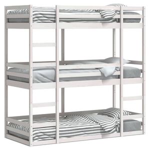 vidaXL Lit superpos&eacute; triple sans matelas 75x190 cm bois de pin massif