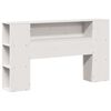 vidaXL Lit biblioth&egrave;que sans matelas blanc 160x200 cm bois massif