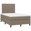 vidaXL Sommier &agrave; lattes de lit avec matelas taupe 120x190 cm tissu