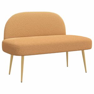 vidaXL Banc rembourr&eacute; avec dossier Beige 110 x 60 x 76 cm Boucl&eacute;