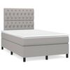 vidaXL Sommier &agrave; lattes de lit avec matelas Gris clair 120x200cm Tissu