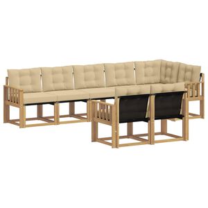 vidaXL Ensemble de canap&eacute;s d'ext&eacute;rieur 8 pc Blanc et Beige