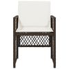 vidaXL Chaises de jardin avec coussins lot de 4 marron r&eacute;sine tress&eacute;e